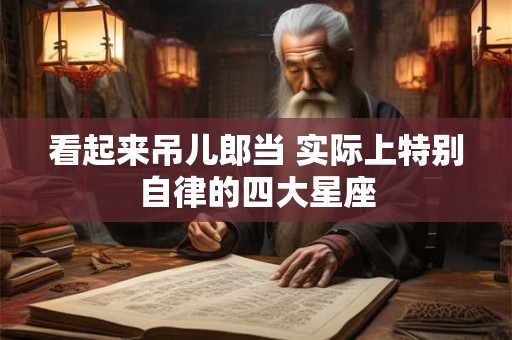 详细阅读:看起来吊儿郎当 实际上特别自律的四大星座 看起来吊儿郎当 实际上特别自律的四大星座