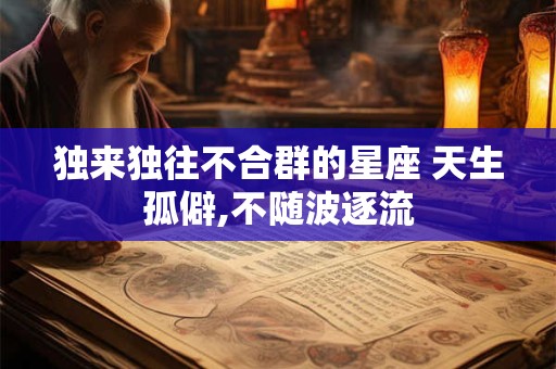 独来独往不合群的星座 天生孤僻,不随波逐流