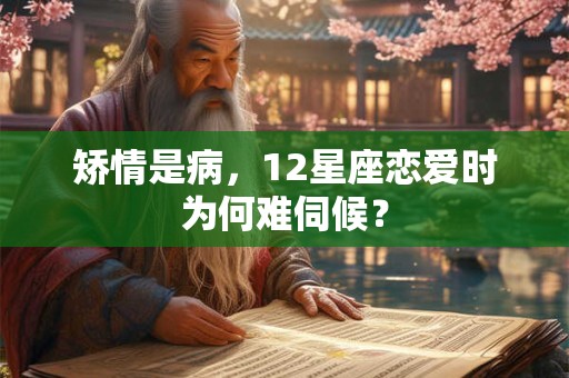 矫情是病，12星座恋爱时为何难伺候？