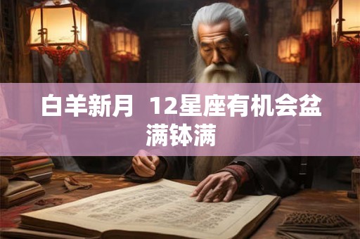 白羊新月  12星座有机会盆满钵满