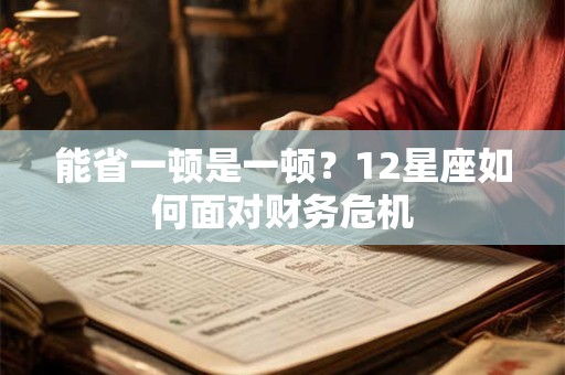 能省一顿是一顿？12星座如何面对财务危机