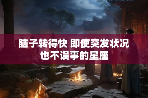 脑子转得快 即使突发状况也不误事的星座