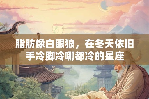 脂肪像白眼狼，在冬天依旧手冷脚冷哪都冷的星座