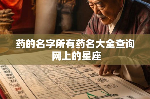 药的名字所有药名大全查询 网上的星座
