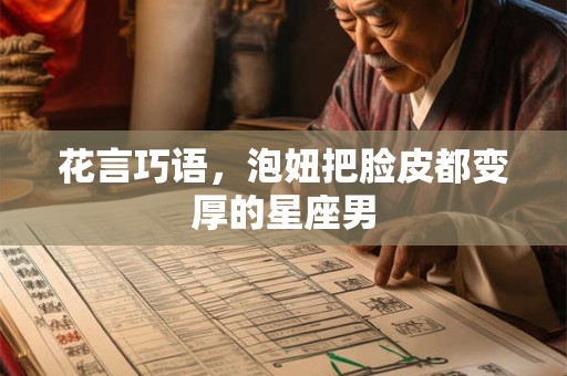 花言巧语，泡妞把脸皮都变厚的星座男
