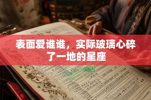 表面爱谁谁，实际玻璃心碎了一地的星座