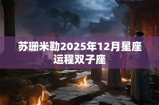 苏珊米勒2025年12月星座运程双子座