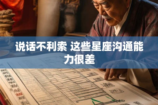说话不利索 这些星座沟通能力很差