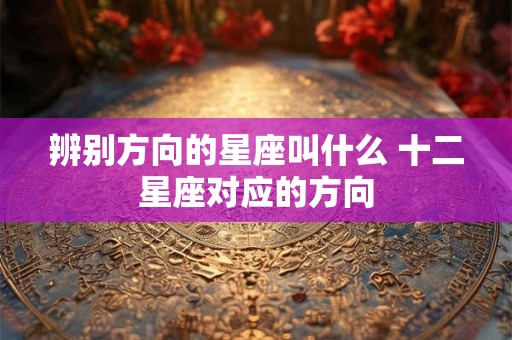 辨别方向的星座叫什么 十二星座对应的方向