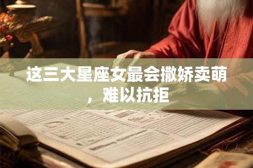 这三大星座女最会撒娇卖萌，难以抗拒