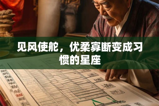 见风使舵，优柔寡断变成习惯的星座