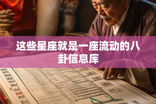 这些星座就是一座流动的八卦信息库