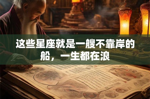 这些星座就是一艘不靠岸的船，一生都在浪