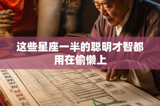 这些星座一半的聪明才智都用在偷懒上