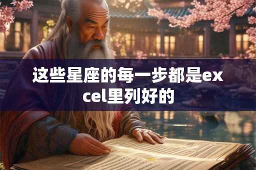 这些星座的每一步都是excel里列好的