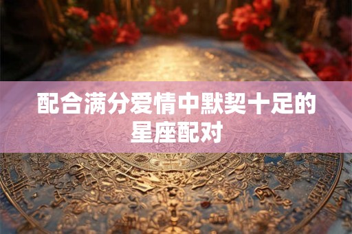 配合满分爱情中默契十足的星座配对
