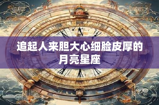 追起人来胆大心细脸皮厚的月亮星座