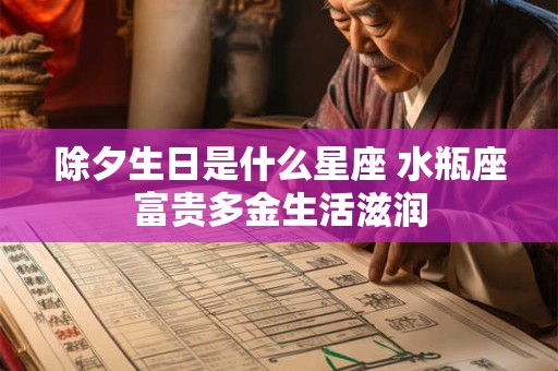 除夕生日是什么星座 水瓶座富贵多金生活滋润