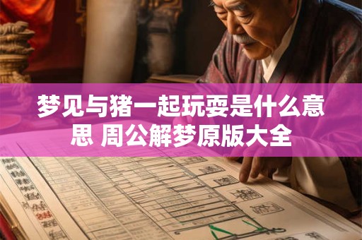梦见与猪一起玩耍是什么意思 周公解梦原版大全