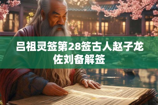 吕祖灵签第28签古人赵子龙佐刘备解签