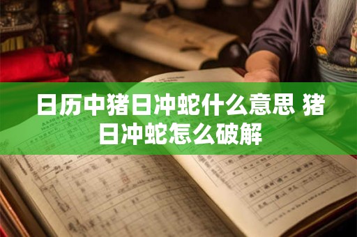 日历中猪日冲蛇什么意思 猪日冲蛇怎么破解