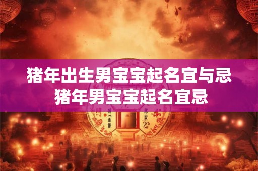 猪年出生男宝宝起名宜与忌 猪年男宝宝起名宜忌