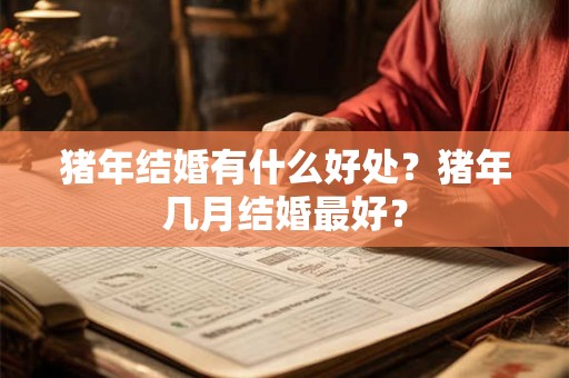 猪年结婚有什么好处？猪年几月结婚最好？