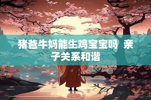 猪爸牛妈能生鸡宝宝吗  亲子关系和谐