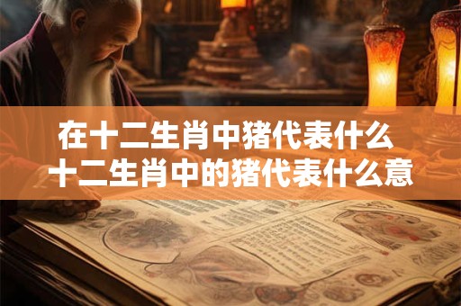 在十二生肖中猪代表什么 十二生肖中的猪代表什么意义