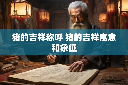 猪的吉祥称呼 猪的吉祥寓意和象征