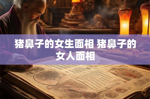 猪鼻子的女生面相 猪鼻子的女人面相