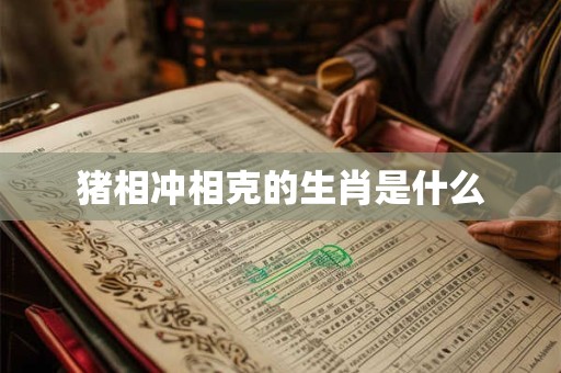 猪相冲相克的生肖是什么