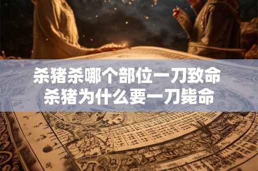 杀猪杀哪个部位一刀致命 杀猪为什么要一刀毙命