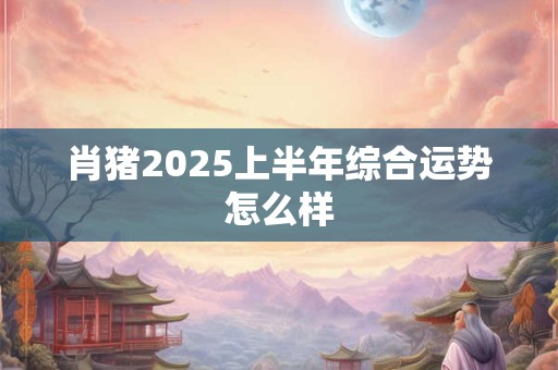 肖猪2025上半年综合运势怎么样