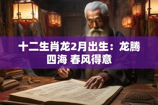 详细阅读:十二生肖龙2月出生:龙腾四海 春风得意 十二生肖龙2月出生:龙腾四海 春风得意