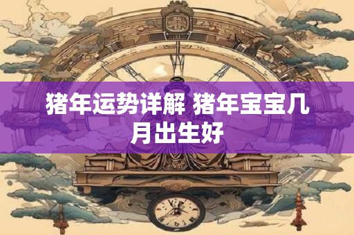 猪年运势详解 猪年宝宝几月出生好