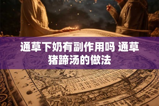 通草下奶有副作用吗 通草猪蹄汤的做法