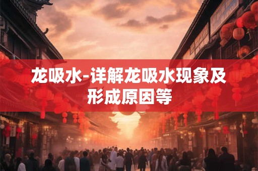龙吸水-详解龙吸水现象及形成原因等