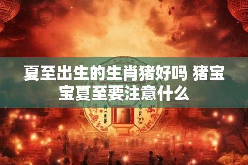 夏至出生的生肖猪好吗 猪宝宝夏至要注意什么