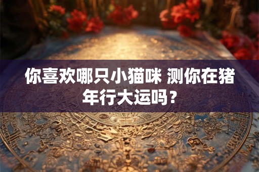 你喜欢哪只小猫咪 测你在猪年行大运吗？