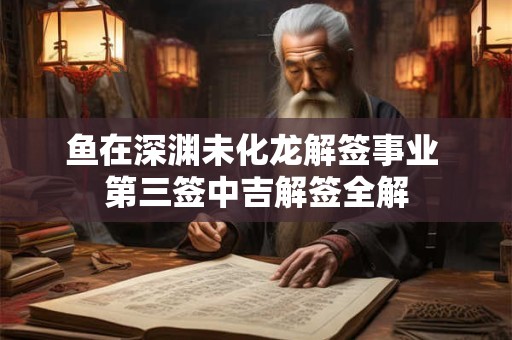 鱼在深渊未化龙解签事业 第三签中吉解签全解