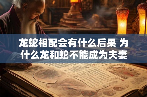龙蛇相配会有什么后果 为什么龙和蛇不能成为夫妻