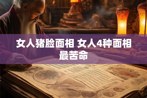 女人猪脸面相 女人4种面相最苦命