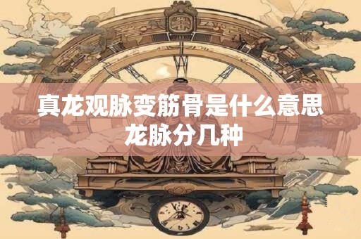 真龙观脉变筋骨是什么意思 龙脉分几种