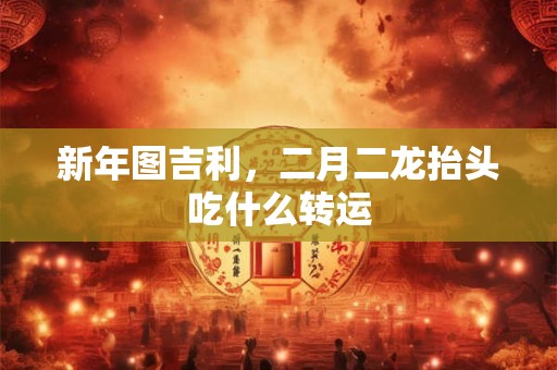 新年图吉利，二月二龙抬头吃什么转运