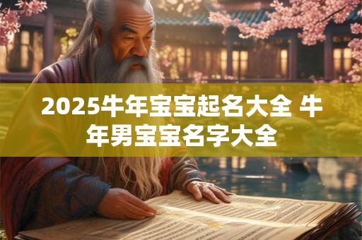 2025牛年宝宝起名大全 牛年男宝宝名字大全