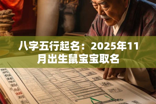 八字五行起名：2025年11月出生鼠宝宝取名