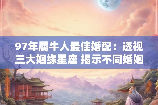 97年属牛人最佳婚配：透视三大姻缘星座 揭示不同婚姻关系的奥秘