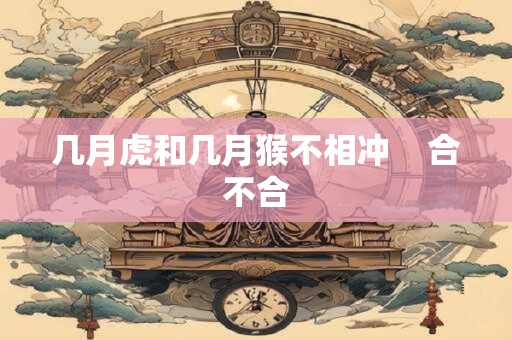 详细阅读:几月虎和几月猴不相冲 合不合 几月虎和几月猴不相冲 合不合