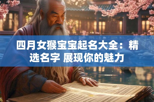 四月女猴宝宝起名大全：精选名字 展现你的魅力